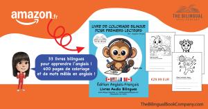 Livre de coloriage bilingue et livres audio bilingues pour aider enfants français à apprendre l’anglais naturellement